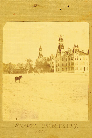 1901 Photo of Baylor Campus, Yellowed by Time